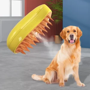 Escova elétrica a vapor para gatos e cães