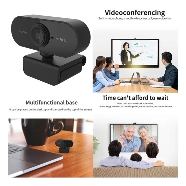 Hd Full 1080P Câmera Webcam Para Computador Visão 360o - Imagem 4