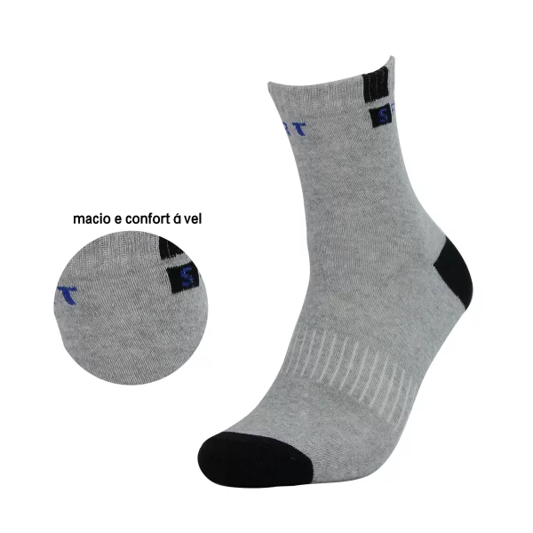 Frete grátis Kit 12 Pares Meia masculina Adulto Longo sporte Entrega aleatória - Imagem 5