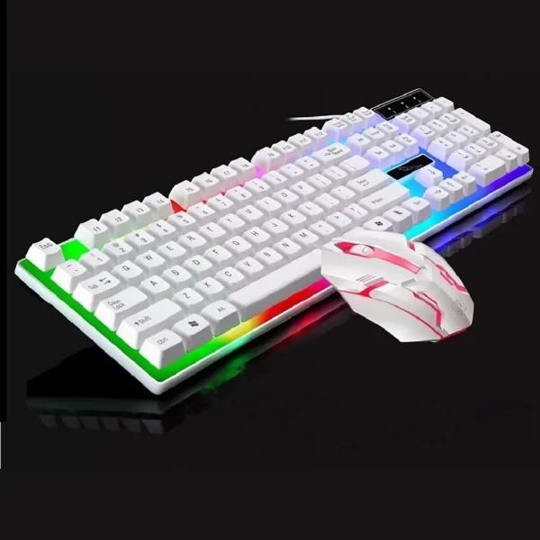 Jogo teclado mouse semi mecânico rgb led gamer jogo m400/m300 com fio - Imagem 2