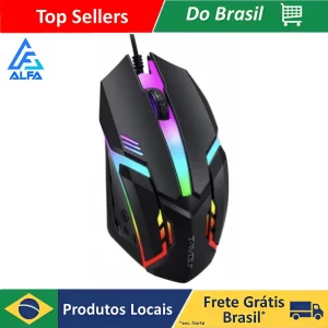 Mouse Gamer ALFA USB 3200dpi RGB com Fio JX-M20