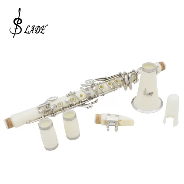 Envio do brasil clarinete 17 teclas bb clarinete profissional instrumento de sopro baquelite clarinete de madeira com acessórios de palheta - Imagem 5