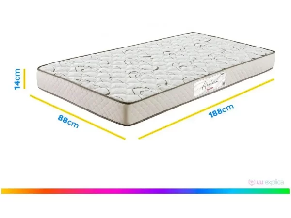 Colchão Solteiro Padrão Prorelax de Espuma D26 14x88x188cm Azaléia - Imagem 6