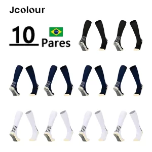 Meias Longas de Futebol Antiderrapantes - 10 Pares