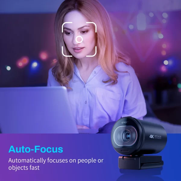 Webcam 4k emeet s600 câmera usb 1080p 60fps streaming web câmera autofoco streaming de vida câmera com microfones para tiktok/youtube - Imagem 5