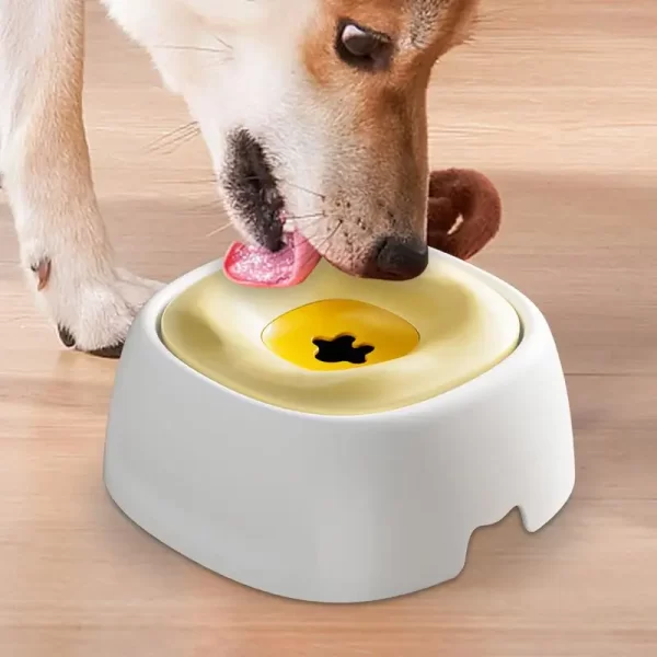 Alimentador de água lento para cães, tigela de água sem gotejamento para cães, grande capacidade, 1500ml, base antiderrapante, viagem, tigela de beber lento, água para animais de estimação - Imagem 3