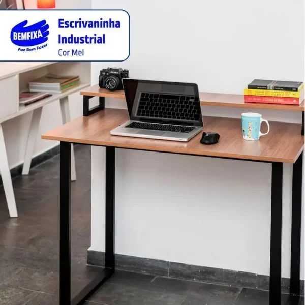 Escrivaninha Industrial Mel 73 x 100 x 60 cm - Imagem 2
