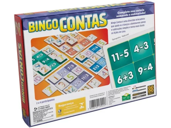 Jogo Bingo Contas Tabuleiro Grow - Imagem 3