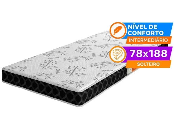 Colchão Solteiro Plumatex Espuma D-20 12x78x188cm Confortex - Imagem 6