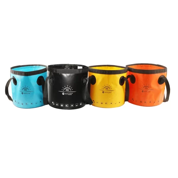 Balde dobrável de pesca 10l, à prova d'água, dobrável, multifuncional, acampamento, leve, para viagens, pesca, barco - Imagem 4