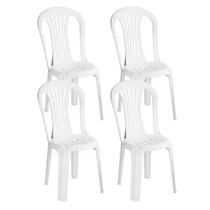 Kit de 4 Cadeiras Bistro Santorini Branca