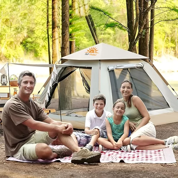 Barraca de Automática Portátil com Carring Bag,Rainfly Ao Ar Livre,para Caminhadas Acampamentos 4 Pessoa - Imagem 2