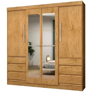 Guarda-Roupa Casal com Espelho Araplac Sofia