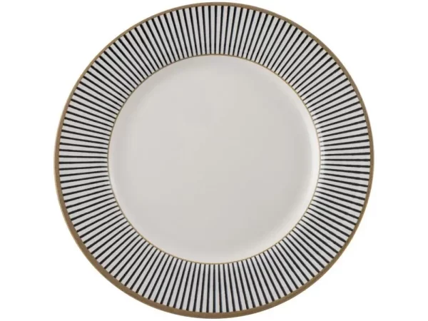 Aparelho de Jantar 12 Peças Alleanza Cerâmica Branco e Preto Redondo Ritz - Imagem 6