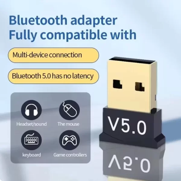 Receptor Bluetooth USB Transmissor Receptor Bluetooth 5.0 Removível sem fio Computador doméstico Desktop Adaptador Bluetooth