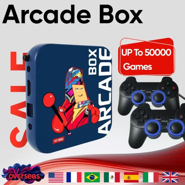 Caixa de jogo arcade para ps1/dc/naomi 64gb clássico retro jogos super console 4k hd console de videogame projetor monitor presentes