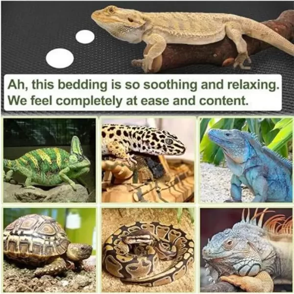 Tapete de substrato réptil para lagarto cobra e gecko, seguro e confortável, tapete, forro do terrário, cama - Imagem 4
