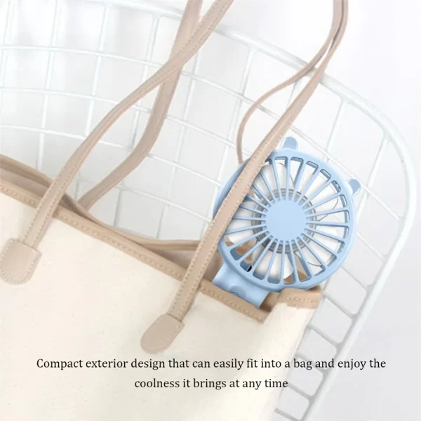 Mini ventilador portátil usb recarregável ventiladores mesa com base pequena maquiagem cílios refrigerador feminino meninas escritório ao ar livre branco - Imagem 4