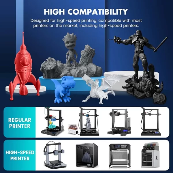 Jayo pla/pla meta/petg/seda/pla +/madeira/abs/mármore filamento de impressora 3d 1.75mm 5kg materiais de impressão 3d para impressora 3d e caneta 3d - Imagem 4