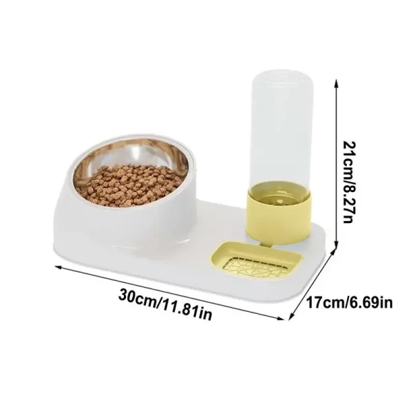Alimentador de gato e dispensador de água de aço inoxidável lanche tigela waterer antiderrapante alimentador de gato dispensador de comida seca para cães filhote de cachorro - Imagem 6