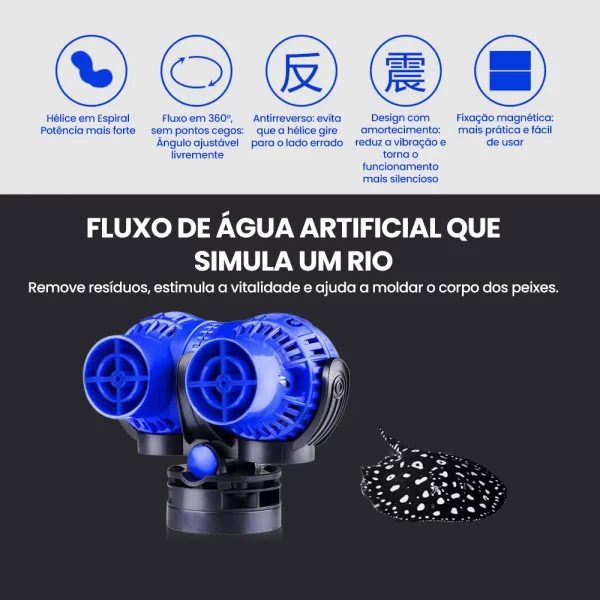 Newpet Bomba Wave Maker para aquário Bomba de água Wavemaker Bomba aeróbica submersível Bomba de circulação de água para surf 110V/220V - Imagem 4