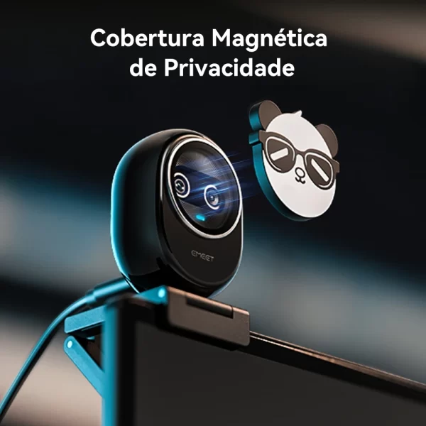 Webcam 4K para streaming para computador portátil UHD Mini Webcam EMEET Piko Câmera USB com 3 microfones e tripé de webcam - Imagem 6