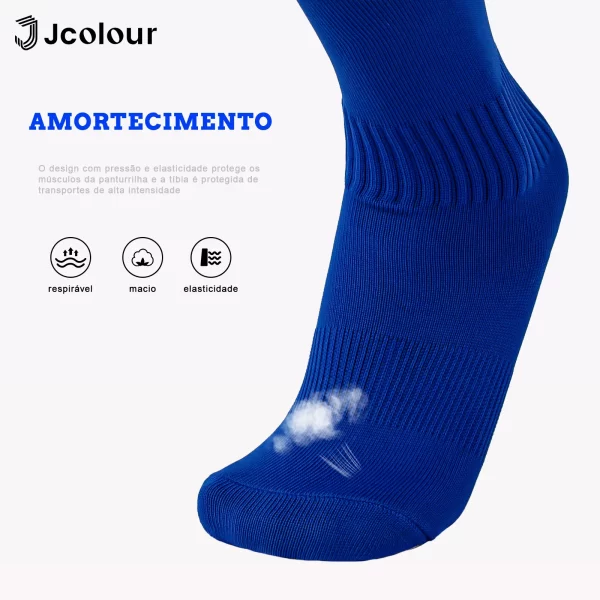 Frete grátis Kit 3 Meião Futebol esportes Profissional Original Meias de comprimindo ao ar livre correndo Tubo longo para Jovens - Imagem 6