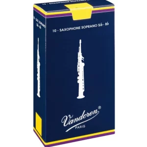 Palheta Vandoren Tradicional Sax Soprano 2,5 (Caixa com 10 Unidades)