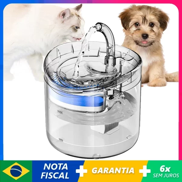 Gato cão fonte de circulação automática filtro dispensador água temperatura constante transparente mudo acessórios para animais estimação suprimentos alimentação