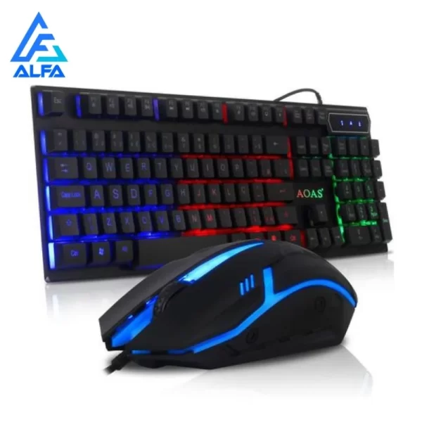 Kit ALFA Teclado Mouse Gamer 3200dpi Semi Mecânico Rgb Led Original M300 - Imagem 4