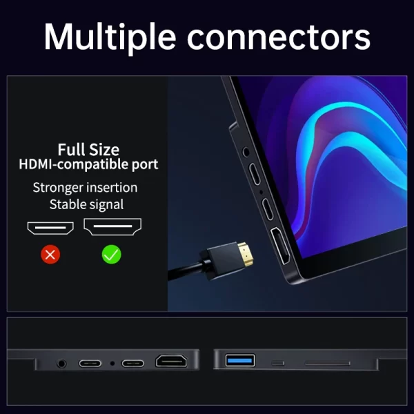 VCHANCE-Monitor Portátil Touch Screen, 16 '' Oled, 4K, 500nits, 100% DCI-P3 HDR, Display de escritório para PC, laptop, telefone, XBox Switch - Imagem 5