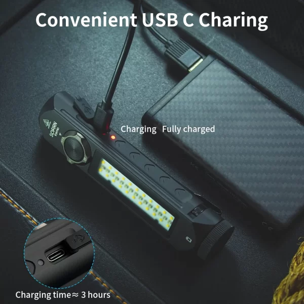 Sofirn IF24 PRO RGB Light 1800lm 340m SFT40 Buck Driver 18650 USB C Lanternas Recarregáveis Spot de Inundação com Magnético - Imagem 3