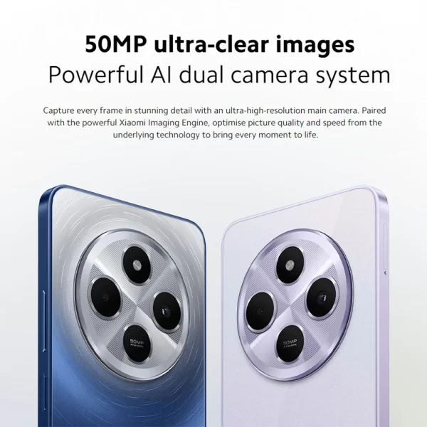 Smartphone Xiaomi Redmi 14C 4G, processador MTK Helio G81-Ultra, display de ponto de 6,88 ", câmera dupla AI de 5000 MP, carregamento de 160 mAh 18 W - Imagem 3
