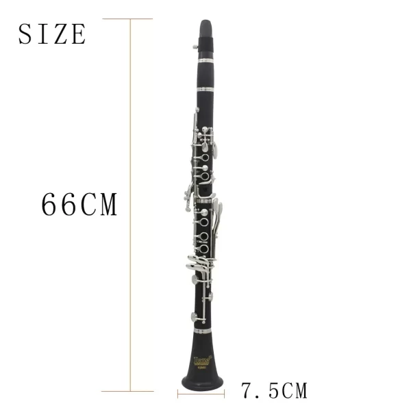 IRIN-In560 Bb Clarinete com Caixa, 17 Chaves, Baquelite, Clarinete De Madeira, Granadilla Negra, Instrumento Profissional de Sopros, Reed - Imagem 6