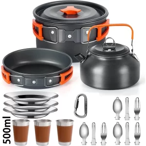 Conjunto de Cozinha para Acampamento e Viagem