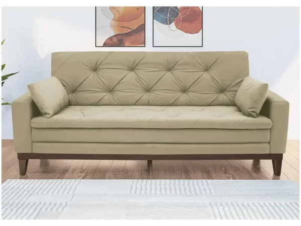Sofá 4 Lugares Suede Vivaldi Linoforte - Imagem 5