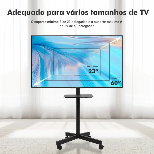 Suporte De TV Móvel, Suporte Para Tv, Racks Para Tv, Suporte De Monitor, Suporte De Tv, Suporte Monitor Portatil, 23-60 Polegada - Imagem 2