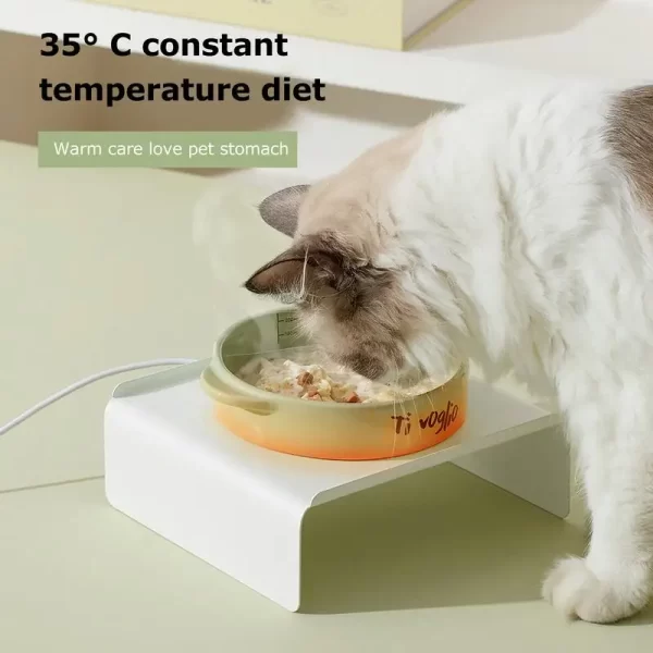Cerâmica aquecida Pet Water Bowl, temperatura constante, aquecedor automático para cães, gatos, coelhos, pássaros, galinhas - Imagem 3