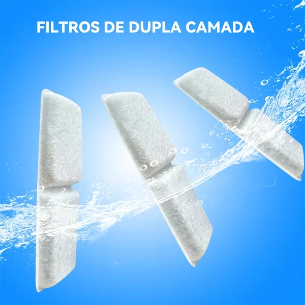 Filtros de substituição para Newpet Water Fountain, Smart indução Sensor, filtragem silenciosa, Wireless, Pet - Imagem 3