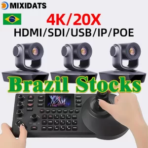 Câmera PTZ 4K com 20x Zoom para Videoconferência