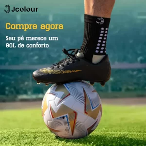 Kit de 10 Pares de Meias Esportivas de Algodão para Futebol