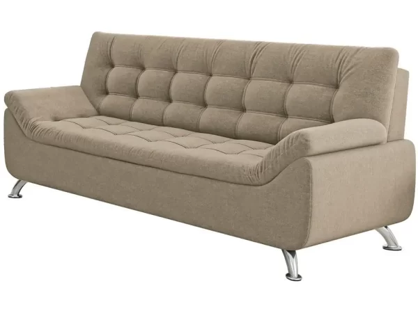 Sofá 3 Lugares Suede Linoforte Durban - Imagem 3