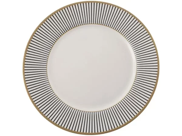 Aparelho de Jantar 12 Peças Alleanza Cerâmica Branco e Preto Redondo Ritz - Imagem 4