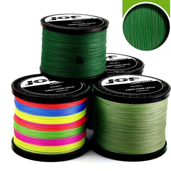 JOF-4 Strands Linha De Pesca Trançada, Multifilament, 300m, 500m, 1000m Carpa, Fio Japonês, Acessórios De Pesca