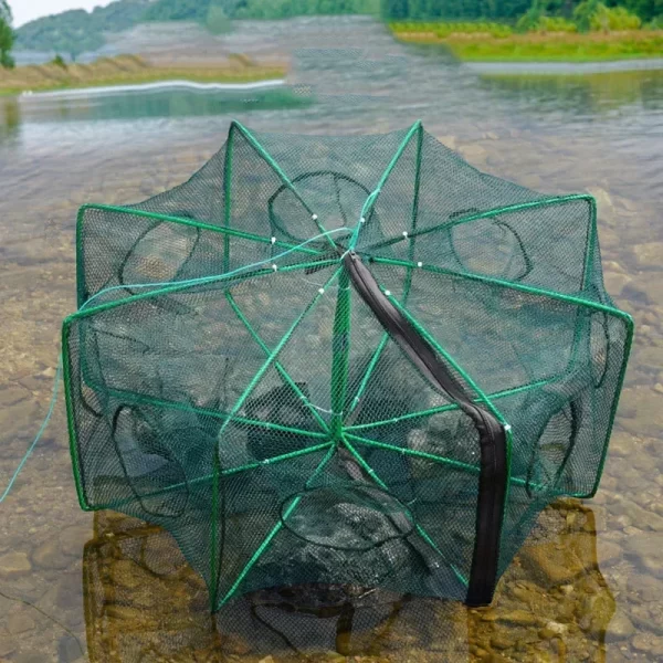 Malha para rede de pesca/equipamento/gaiola dobrável coletor de lagostim fundição/rede de peixes caranguejo/escavouro/gravos/fundir/aldas armadilhas pesca