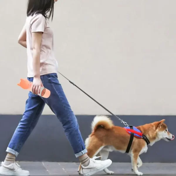 Garrafa de água para viagem de cachorro, tigela de viagem à prova de vazamento, alimentador com recipiente de comida, acessórios ao ar livre para caminhar - Imagem 2