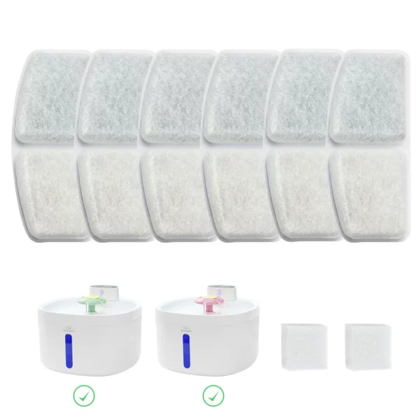 Filtros de substituição para Newpet Water Fountain, Smart indução Sensor, filtragem silenciosa, Wireless, Pet