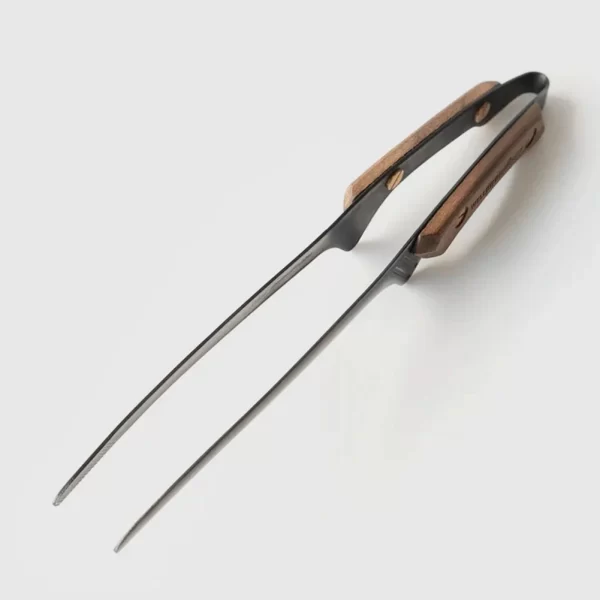 Clipe de carne de piquenique vintage churrasqueira tong aço inoxidável leve utensílios de mesa ao ar livre suprimentos de acampamento - Imagem 4