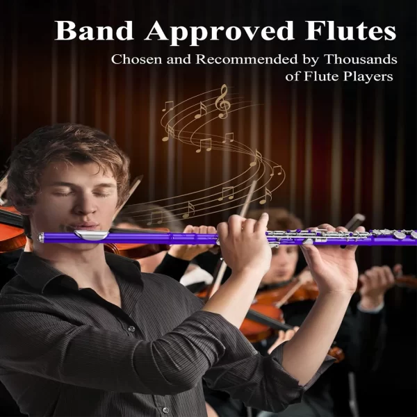 SLADE 16 Flauta Chave Iniciantes Crianças e Estudantes Como Instrumento de Flauta com Caixa Luvas Kit de Limpeza Instrumentos de Sopro Flauta - Imagem 5