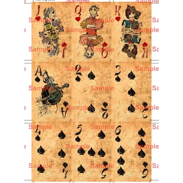 Cartas de jogo de rei pirata, baralho de cartas de ponte de estilo vintage, 60x90mm, cartas de jogo de tabuleiro de pôquer - Imagem 3